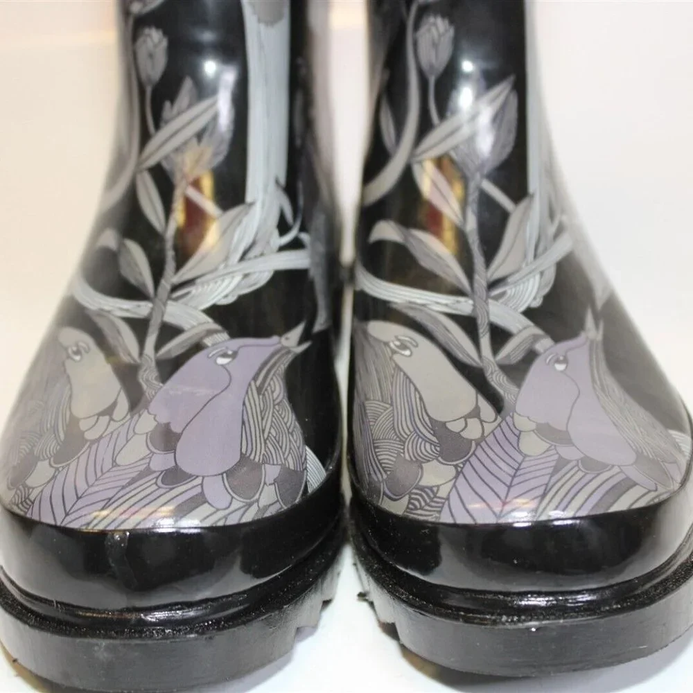 ✨Sakroots by The SACK Rain Boots RHYTHM Nature Hunter Peace Removable Fur Insert - Picture 14 of 16